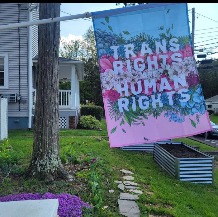 Trans Rights Are Human Rights Flag