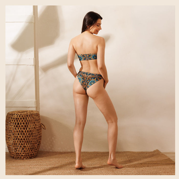 Trippy Pattern Recycled Bandeau Bikini