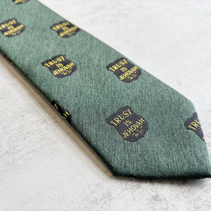 Trust in Jehovah- Dark Green Tie
