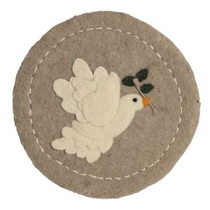 Turtle Dove Felt Christmas Trivet