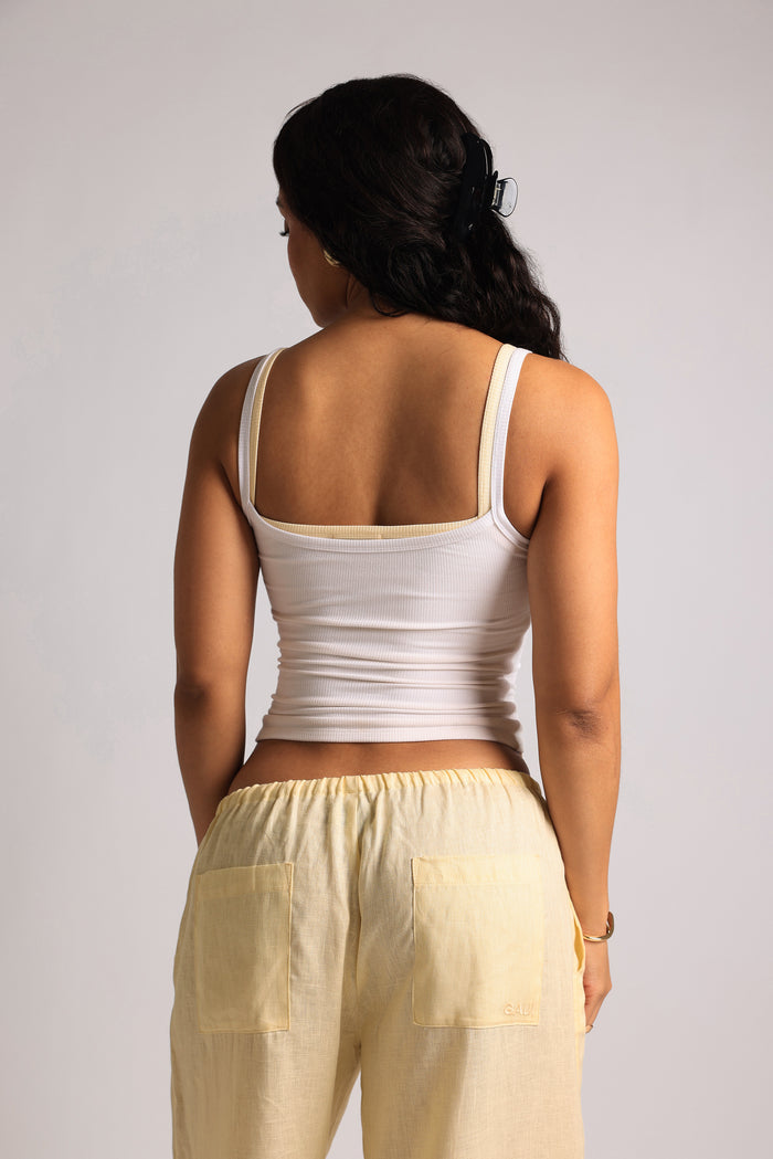 TwoTone Gaui Cami - White/Honeybutter
