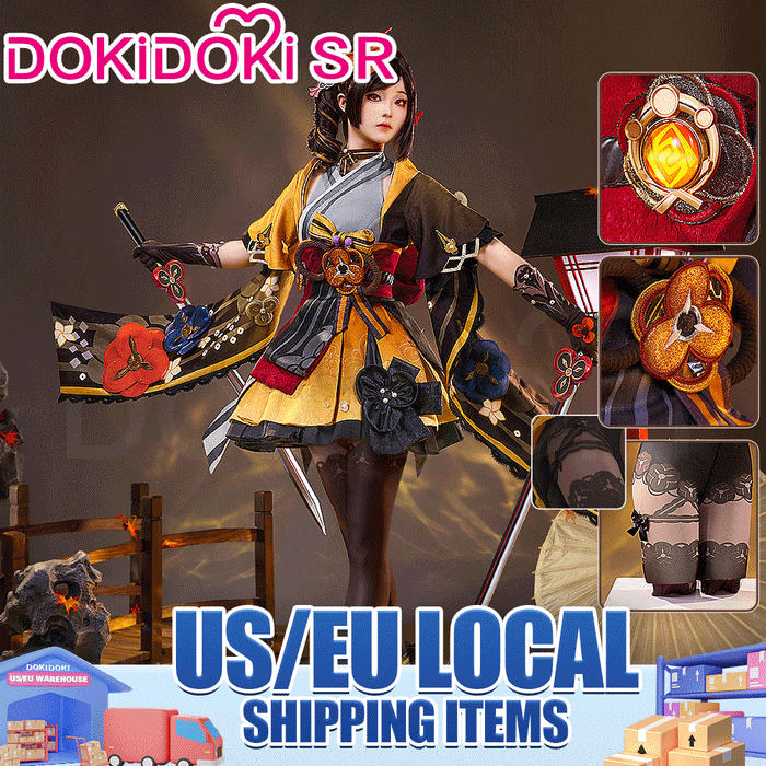 【US LOCAL SHIPPING 】DokiDoki-SR Game Genshin Impact Cosplay Chiori Costume / Wig Fontaine