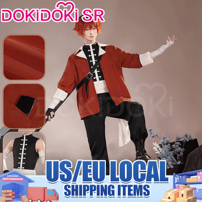 【US/EU LOCAL SHIPPING】DokiDoki-SR Anime Cosplay Red Costume / Wig