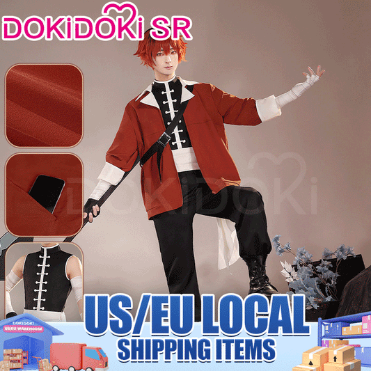 【US/EU LOCAL SHIPPING】DokiDoki-SR Anime Cosplay Red Costume / Wig