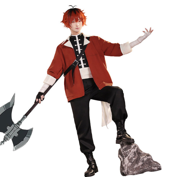 【US/EU LOCAL SHIPPING】DokiDoki-SR Anime Cosplay Red Costume / Wig