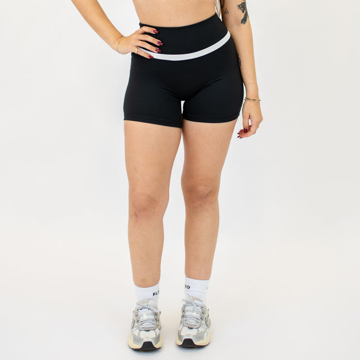 Black + White V Define Short 5" - No Front Seam - High Rise by FLEO - 1
