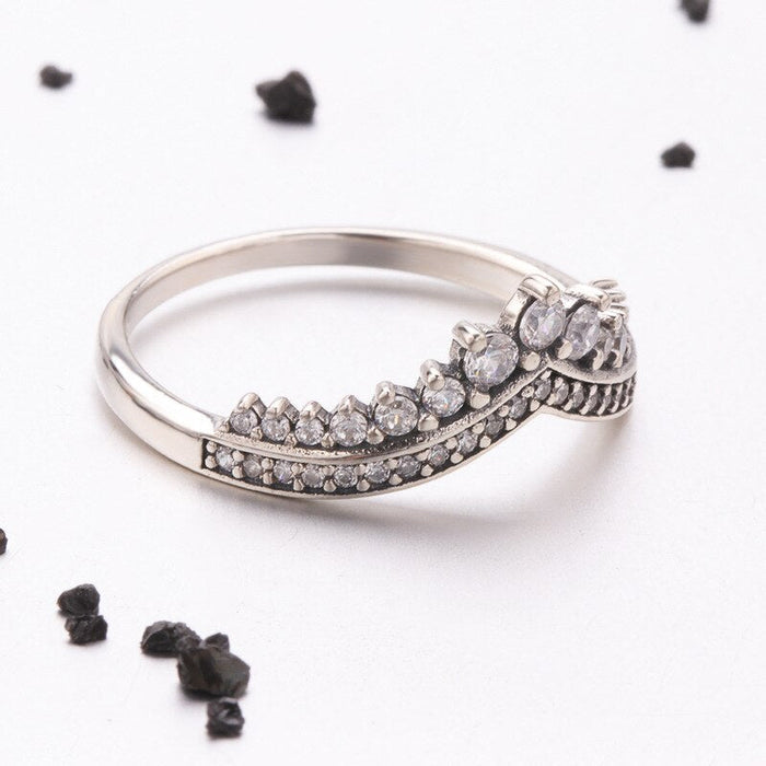 V Shape Sterling Silver Ring