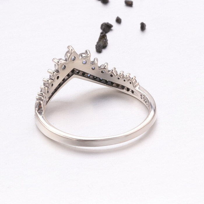 V Shape Sterling Silver Ring
