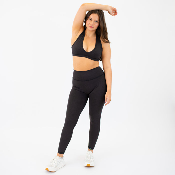 Heather Onyx Sports Bra - VaVaVoom
