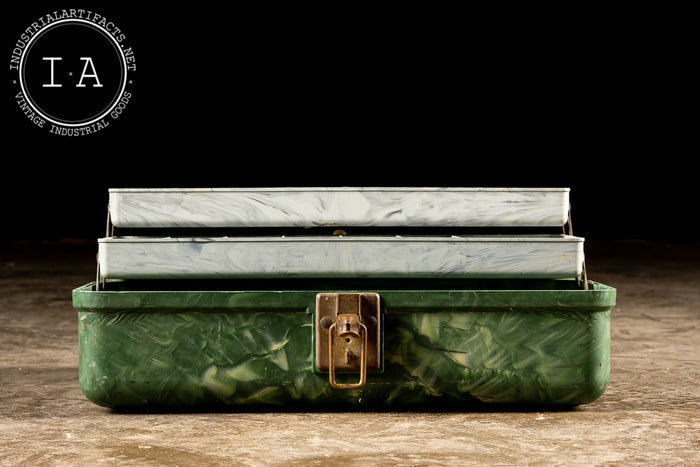 Vintage Psychedelic Green Swirl Expanding Chest