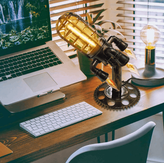 Vintage Steampunk Rocket Lamp