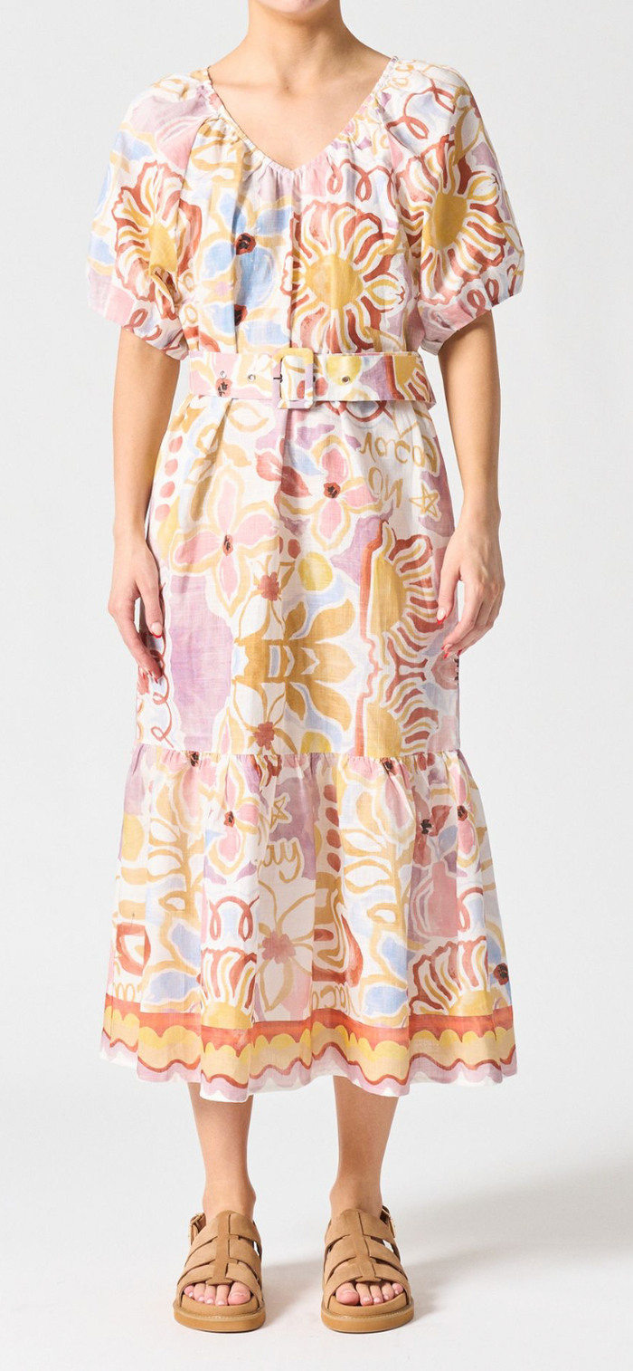 Walnut Hawaii Dress “On Vacay” Print