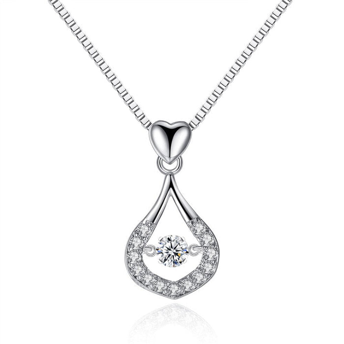 Water Drop Crystal Pendant Necklace