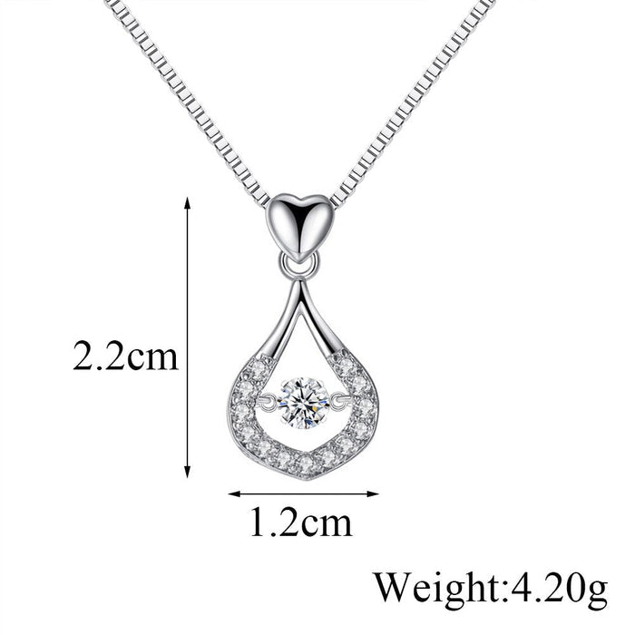 Water Drop Crystal Pendant Necklace