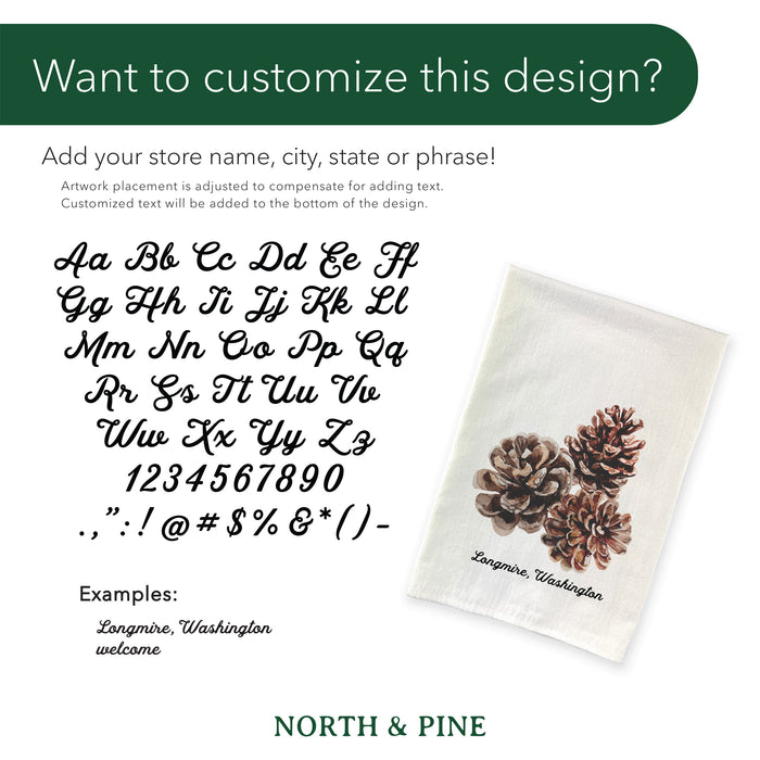 Watercolor Fall Forest and Deer - Customizable Cotton Pot Holder