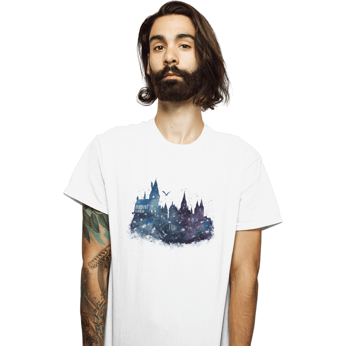 Shirts T-Shirts, Unisex / Small / White Watercolor School
