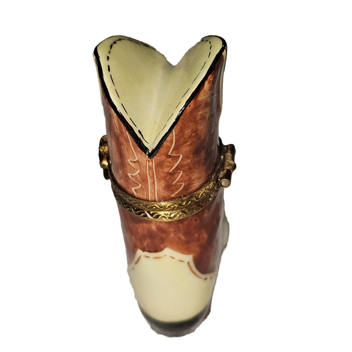 Charming Cowboy Boot Limoges Box Porcelain Limoges shoes travel French Trinket Box