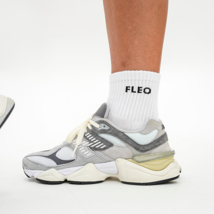 White Half Crew Socks