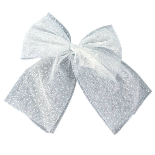 White Tulle Bottle Bow
