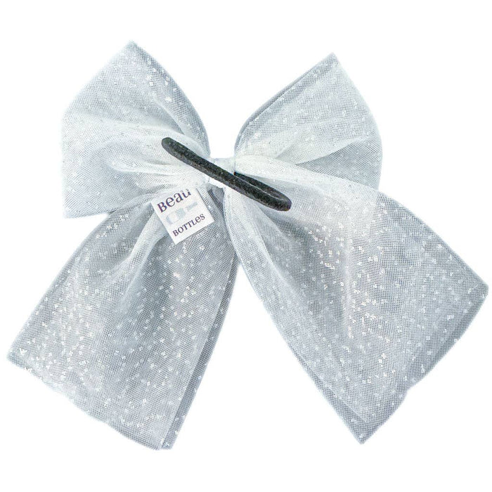 White Tulle Bottle Bow