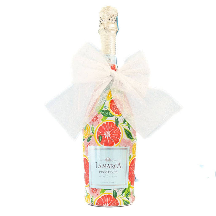 White Tulle Bottle Bow
