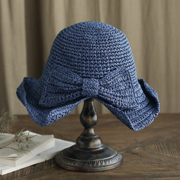 Wide brim straw hat