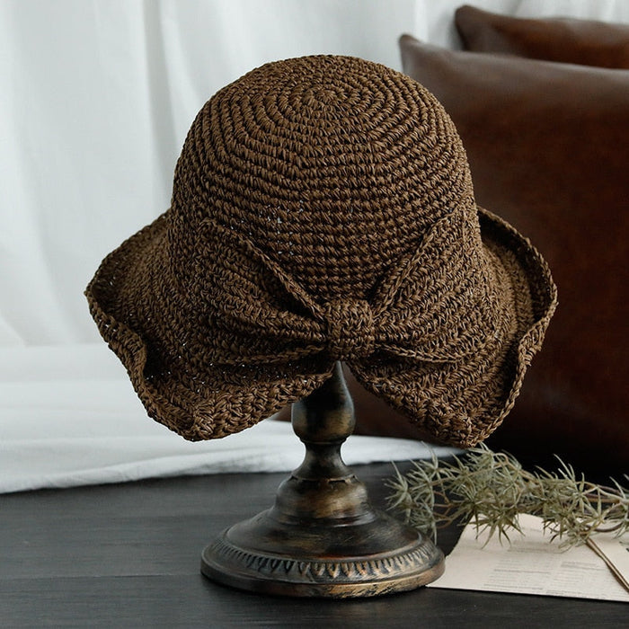 Wide brim straw hat