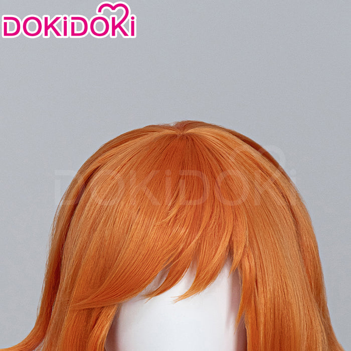 【Wig Ready For Ship】DokiDoki Game Cosplay Woman Sqquirrel Girrl Wig / Ear / Tail Short Curly Orange Hair