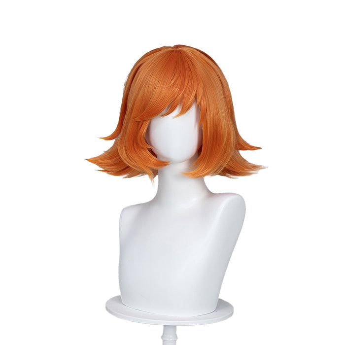 【Wig Ready For Ship】DokiDoki Game Cosplay Woman Sqquirrel Girrl Wig / Ear / Tail Short Curly Orange Hair