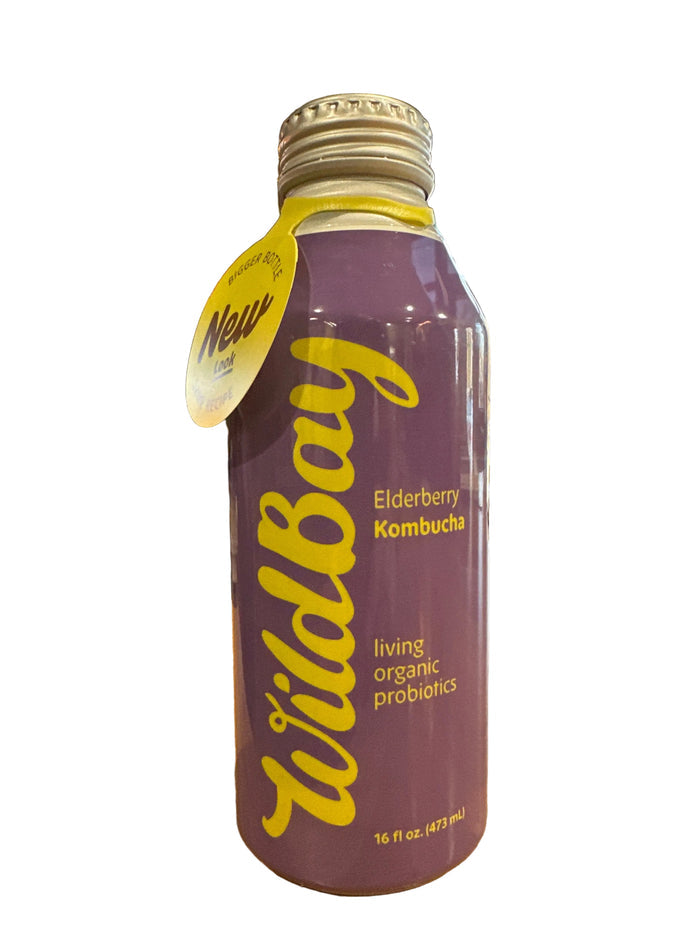 Wild Bay Kombucha Elderberry 473ml (Wild Bay) - MezeHub