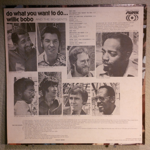 Willie Bobo & The Bo Gents - Do What You Want To Do... (LP) [US] 1st (Very Good Plus (VG+))