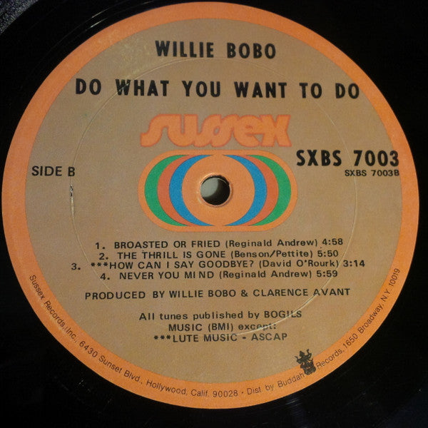 Willie Bobo & The Bo Gents - Do What You Want To Do... (LP) [US] 1st (Very Good Plus (VG+))