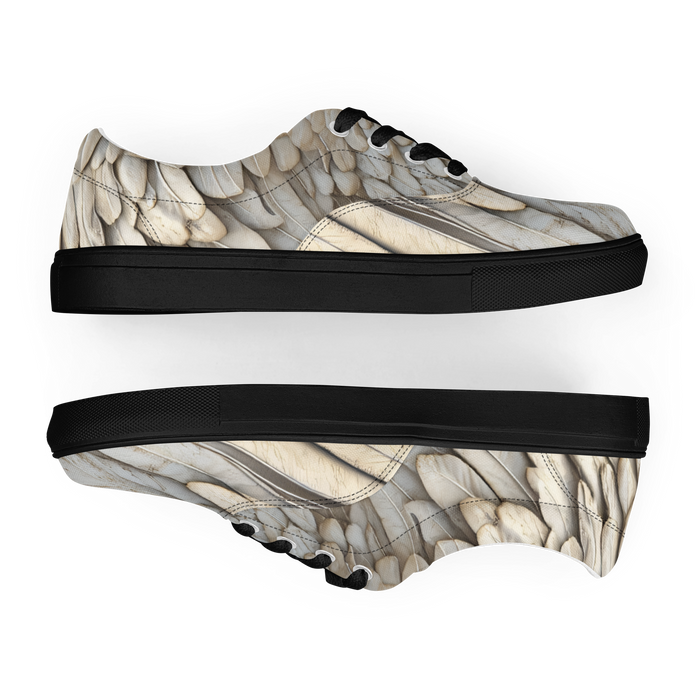 Wing Print Lace-Up Canvas Shoes