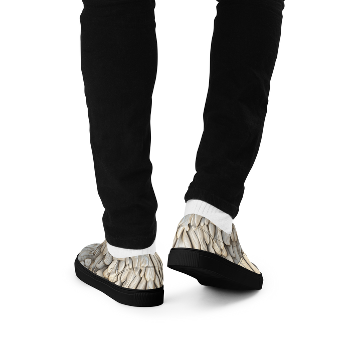 Wing Print Lace-Up Canvas Shoes
