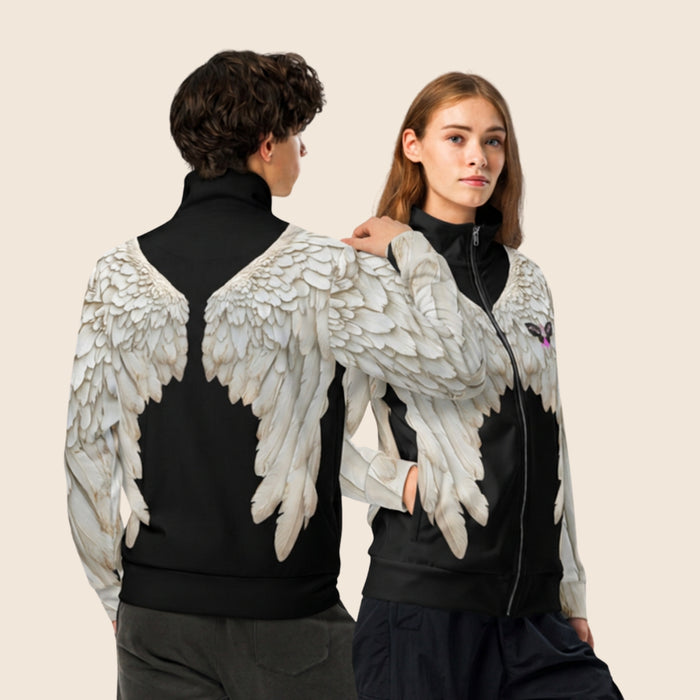 Wings Print Track Jacket — All-Over Print Recycled Unisex Zip-Up