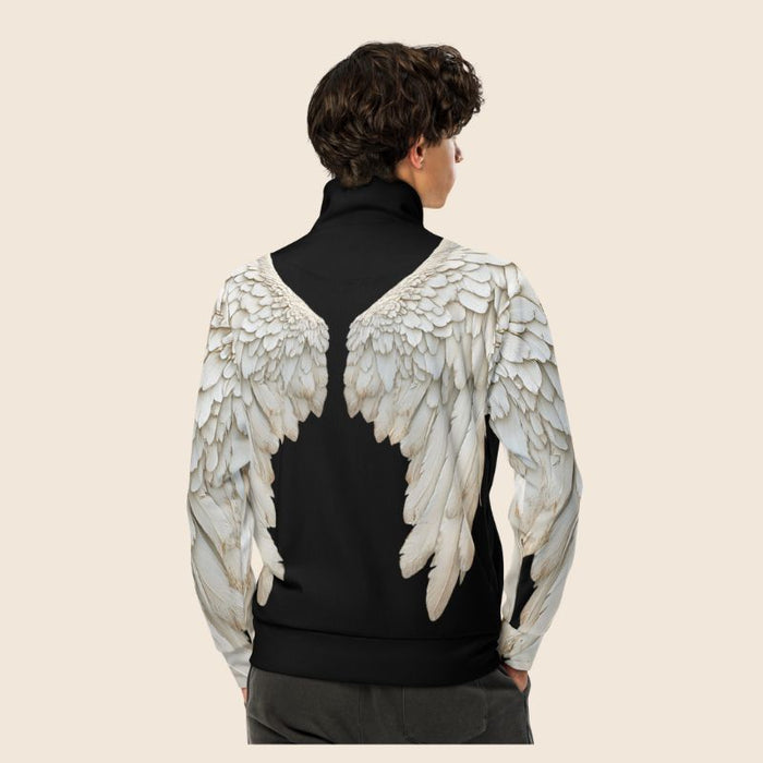Wings Print Track Jacket — All-Over Print Recycled Unisex Zip-Up