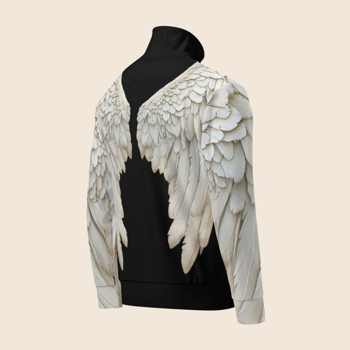 Wings Print Track Jacket — All-Over Print Recycled Unisex Zip-Up