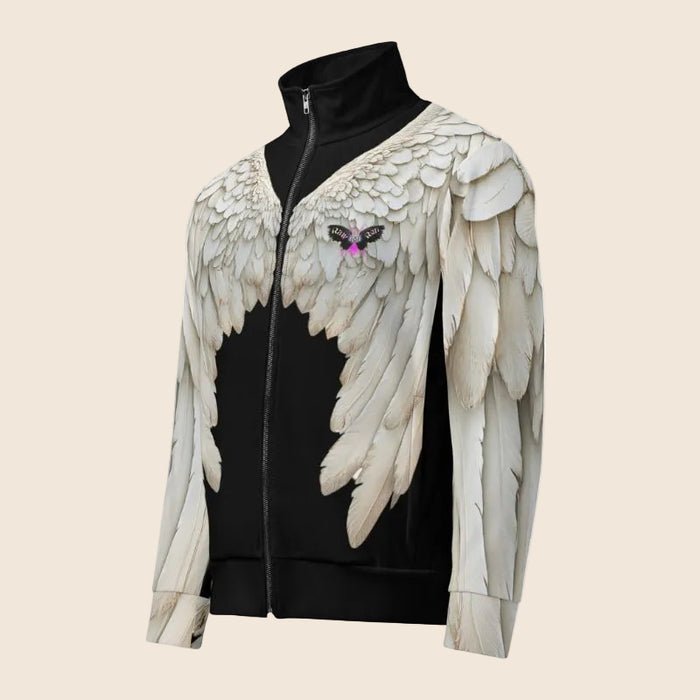 Wings Print Track Jacket — All-Over Print Recycled Unisex Zip-Up