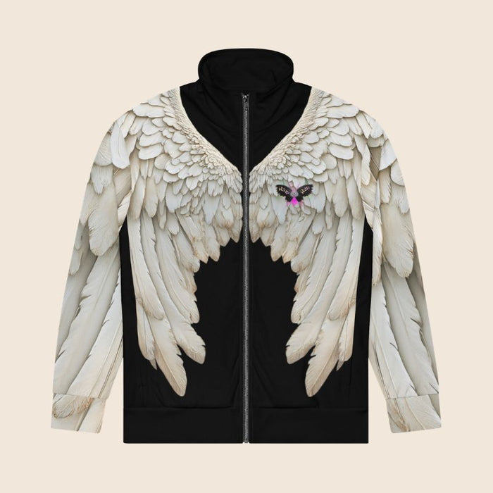 Wings Print Track Jacket — All-Over Print Recycled Unisex Zip-Up