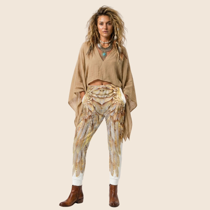 Wings Print Women's Joggers — All-Over Print Recycled Festival & Lounge Pants