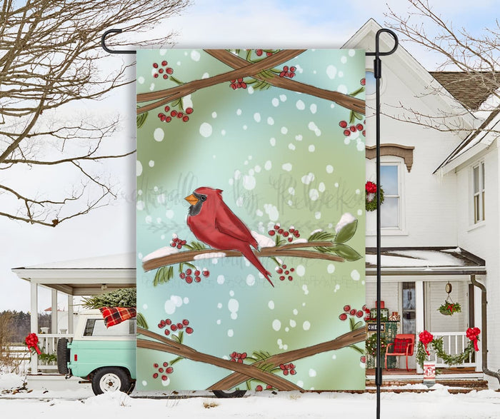 Winter Bird Garden Flag - Garden Flag