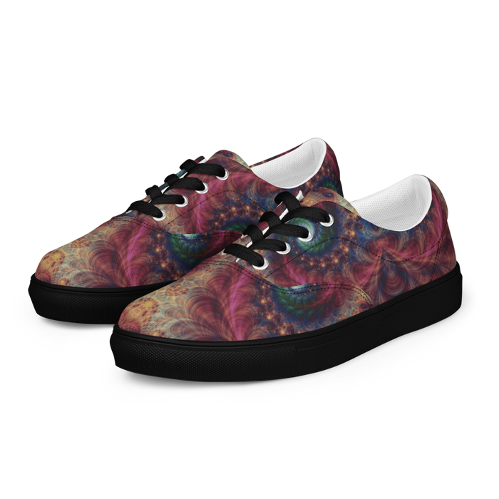 Women's Fractals Multicolor Festival Lace-Up Canvas Shoes