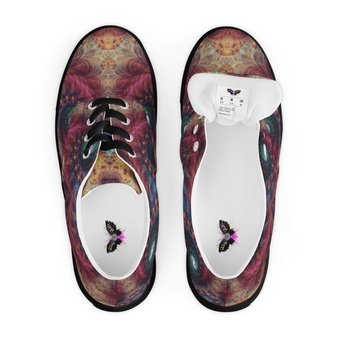 Women's Fractals Multicolor Festival Lace-Up Canvas Shoes