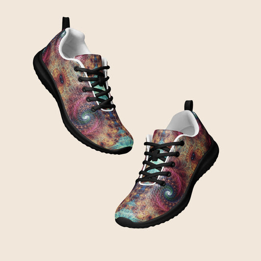 Women's Fractals Psychedelic Print Athletic Shoes