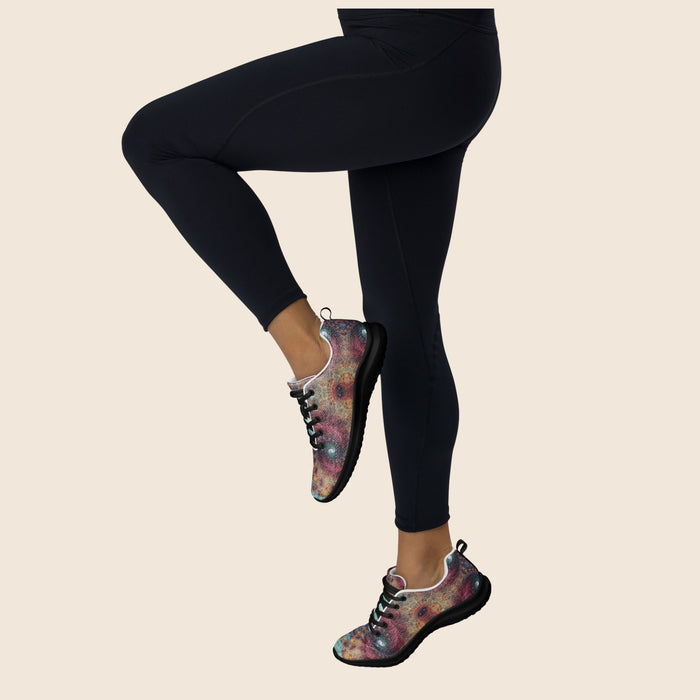 Women's Fractals Psychedelic Print Athletic Shoes
