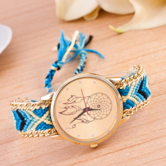 Woven dream catcher watch