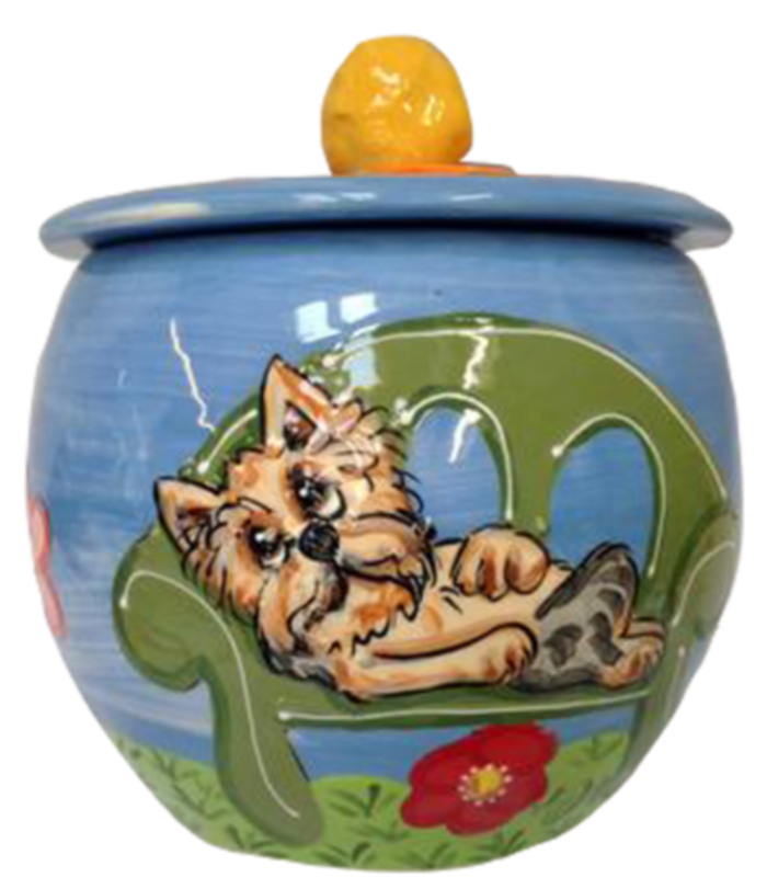 Yorkie Terrier Treat Jar