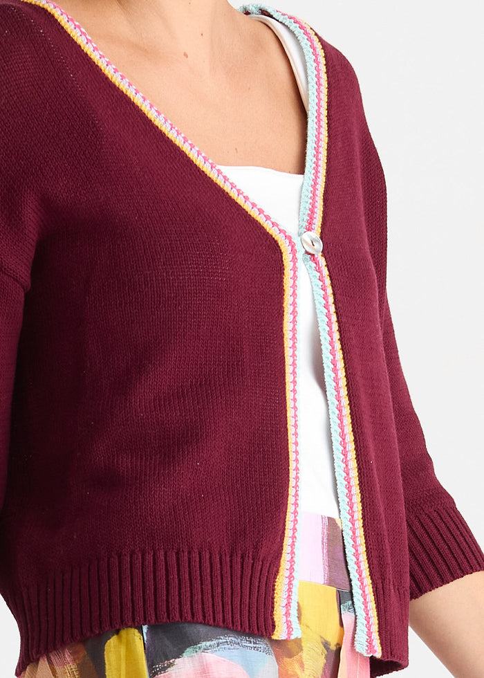 Zaket & Plover Crochet Trim Cardi