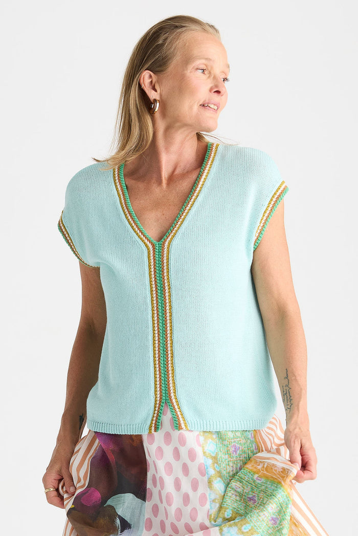 Zaket & Plover Crochet Trim Tank Seamist