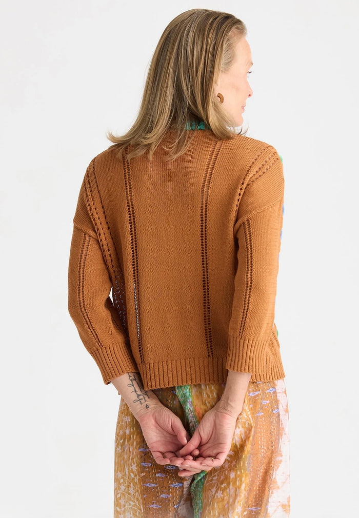 Zaket & Plover Thread Detail Top in Toffee